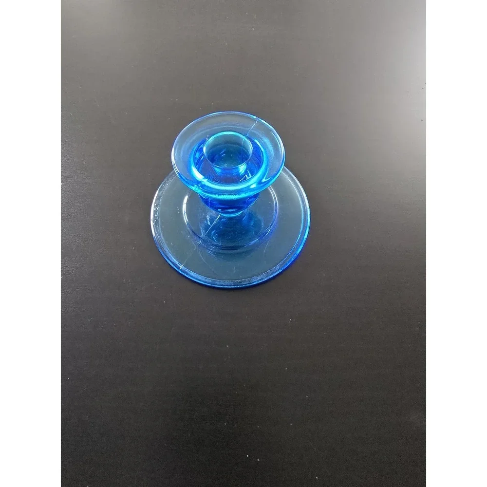 Brilliant Aqua‎ Fostoria Glass Candlestick Vintage